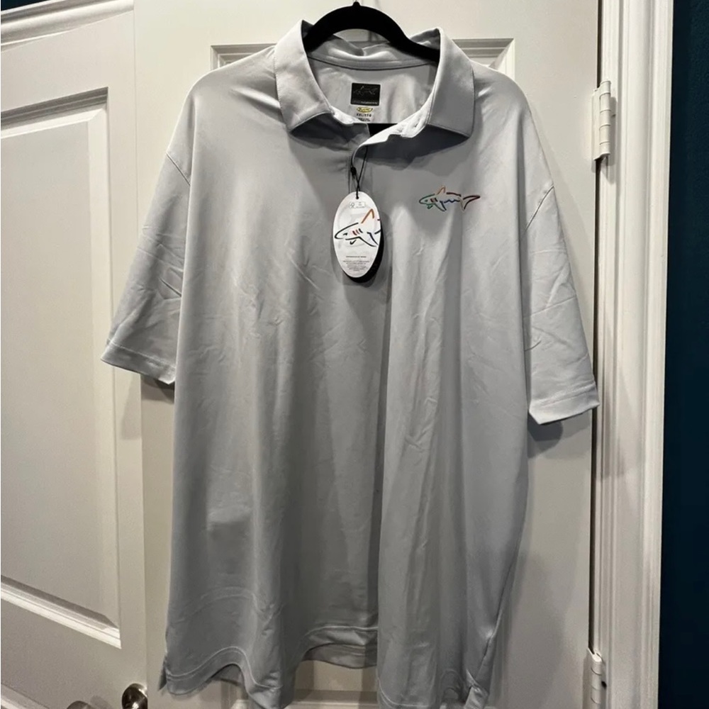NWT Greg Norman Tour Shark Play Dry Polo XXL